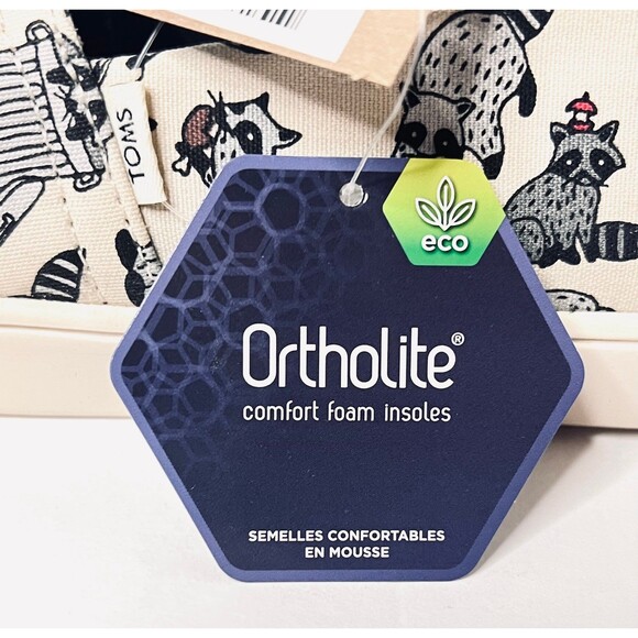 TOMS Women’s 8 Natural Raccoon Print Alpargata Cupsole Slip-On – NEW - Picture 5 of 14